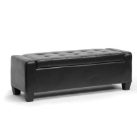 Baxton Studio Y-172-Black-OTTO Manchester Black Ottoman